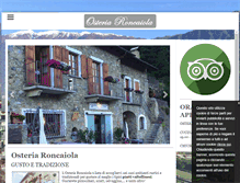 Tablet Screenshot of osteriaroncaiola.it